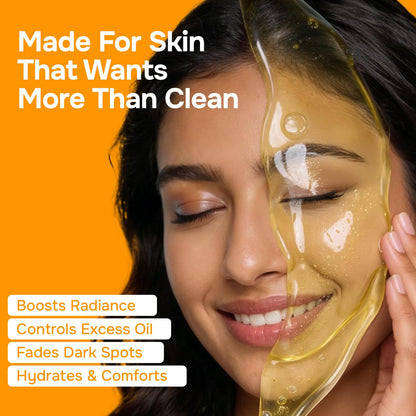 SWISS BEAUTY JUICY GLOW FACE WASH ORANGE PEEL+NIACINAMIDE