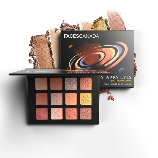 Faces Canada Starry Eyes Eye Shadow Palette Long Lasting & Highly Pigmented 16 g