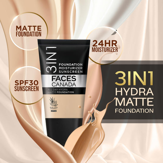 Faces Canada 3 in 1 Foundation + Fixer Spray - Absolute Ivory 012