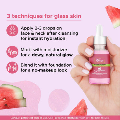 Pure Sense WATERMELON BURST 2 % HYALURONIC ACID GLOW FACE SERUM 28 ml