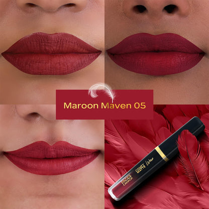 Faces Canada Comfy Matte Wow Liquid Lipstick Highly Pigmented - Maroon Maven 05 3.8 ml