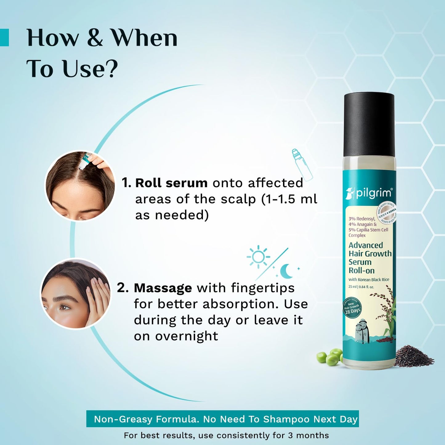 PILGRIM Advance Hair Growth Serum Roll - on