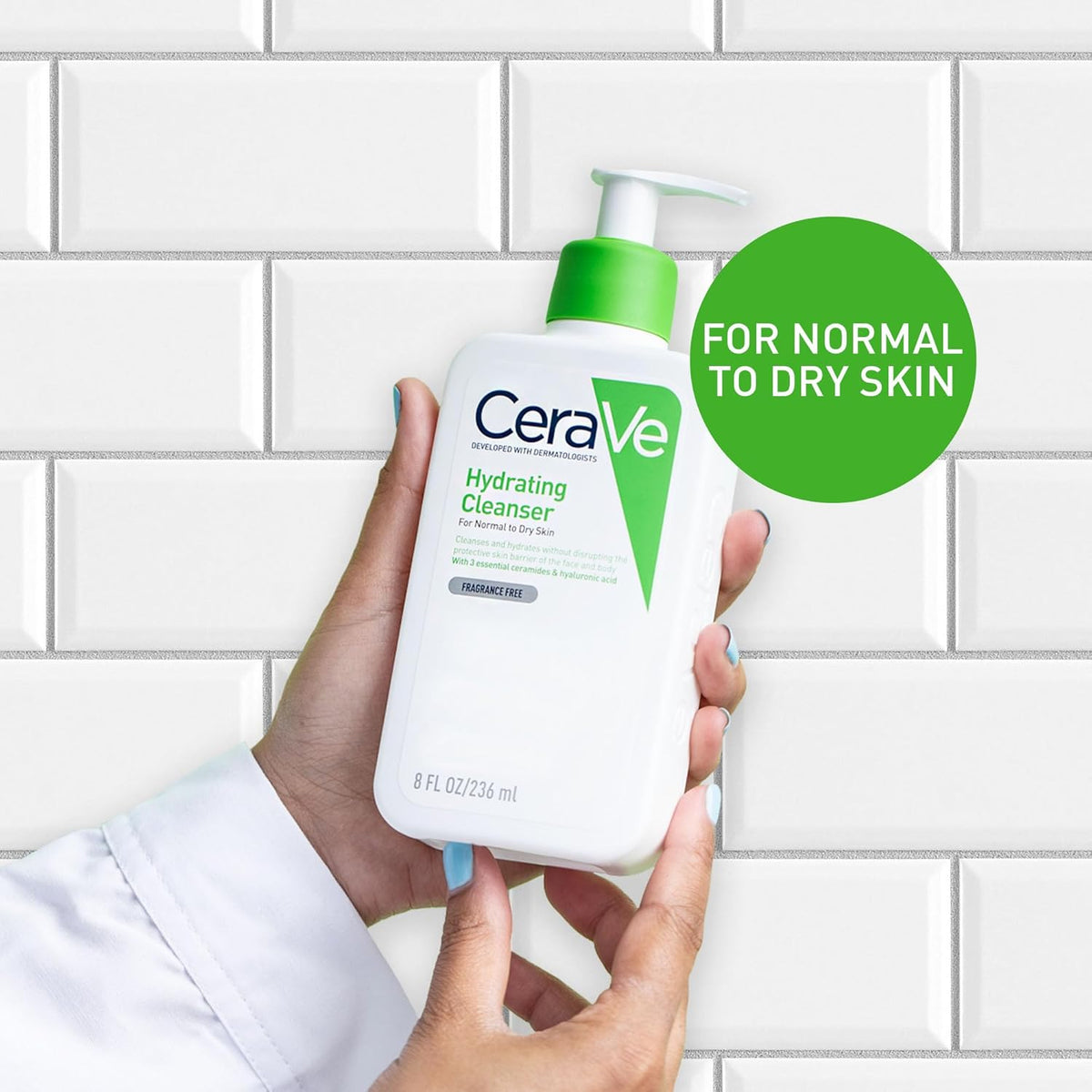 Cerave Fragrance Free Hydrating Cleanser For Normal To Dry Skin 236 ml