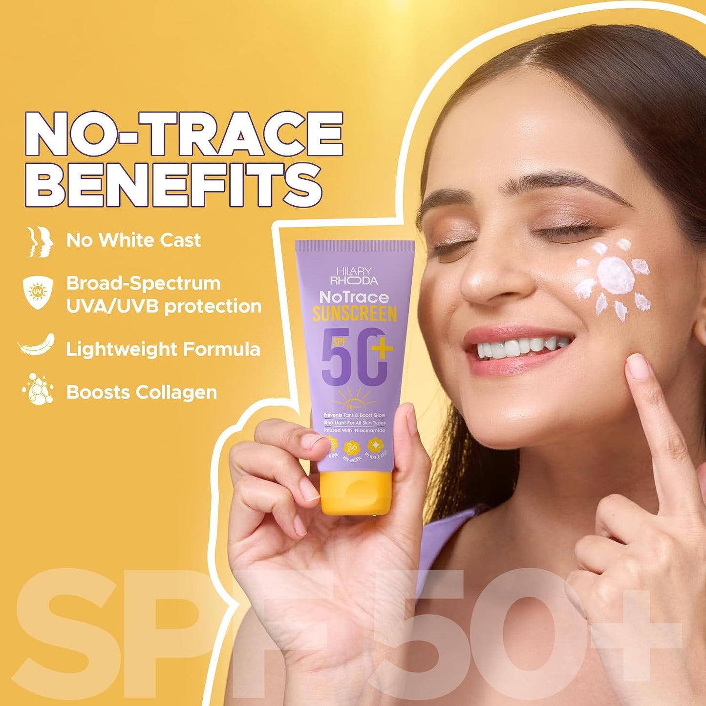 HILARY RHODA SPF 50 + NoTrace SUNSCREEN 50 GRAM