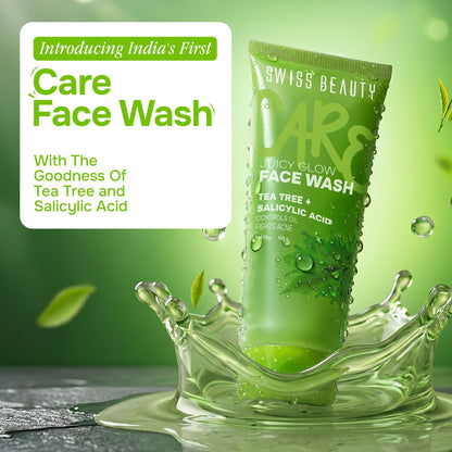 SWISS BEAUTY JUICY GLOW FACE WASH TEA TREE+SALICYLIC ACID