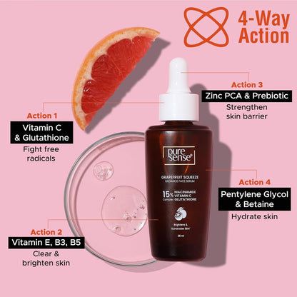 Pure Sense Grapefruit Squeeze Radiance Face Serum 28 ml