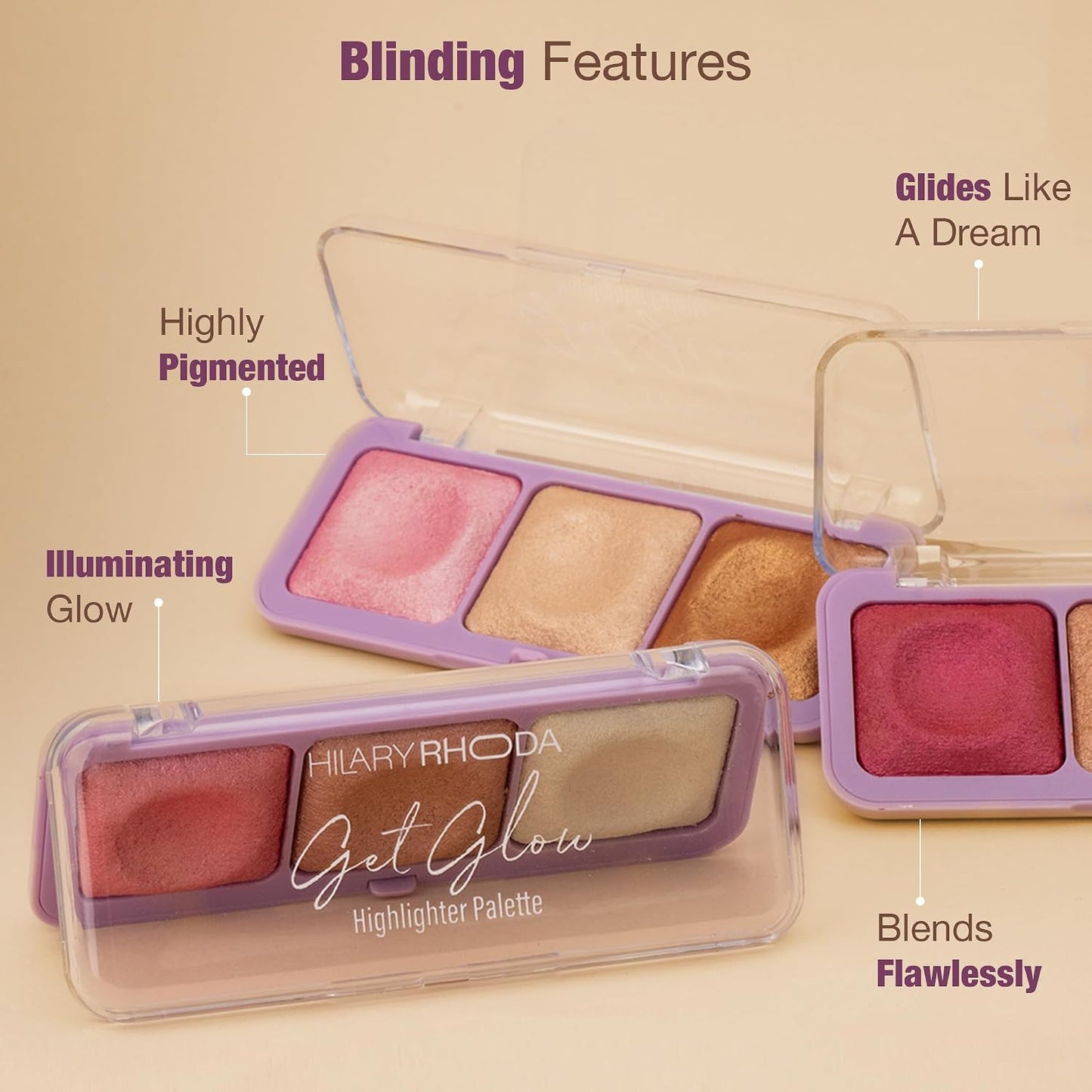 Hilary Rhoda Get Glow Highlighter Palette 15gm