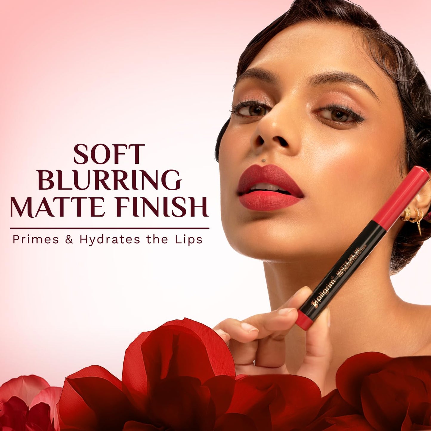 PILGRIM The Spanish Collection MATTE ME UP Lip Crayon (Primer+Matte Finish) - 26 Naughty Wine 1.4g
