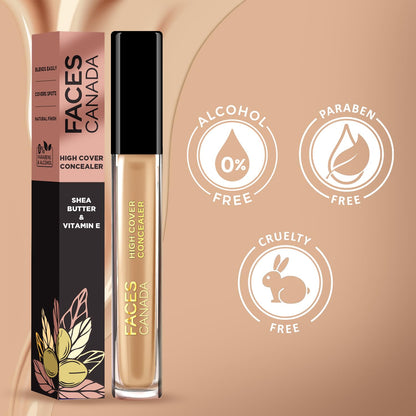 Faces Canada High Cover Concealer - Sand Beige 4 ml