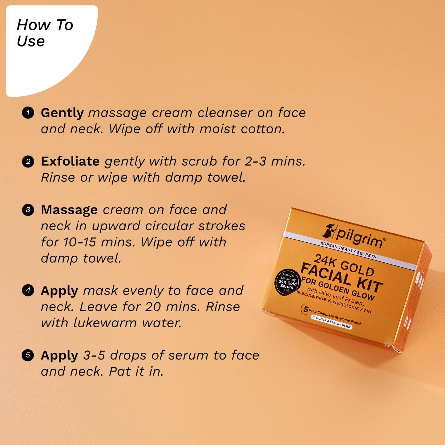 Pilgrim 24K Gold Facial Kit 30.06 MILLI_LITRE