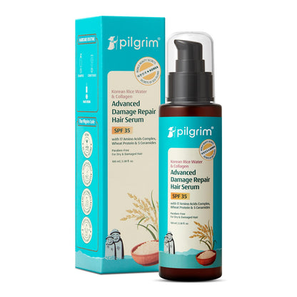 PILGRIM Korean Rice Water & Collagen Advanced Damage Repair Hair Serum SPF 35 100ML