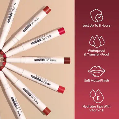 Swiss Beauty Matte Cat Lip Crayon - 06 flemingo