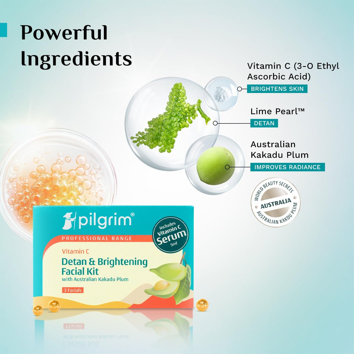 pilgrim PROFESSIONAL RANGE Vitamin C Facial Kit 77 GRAM