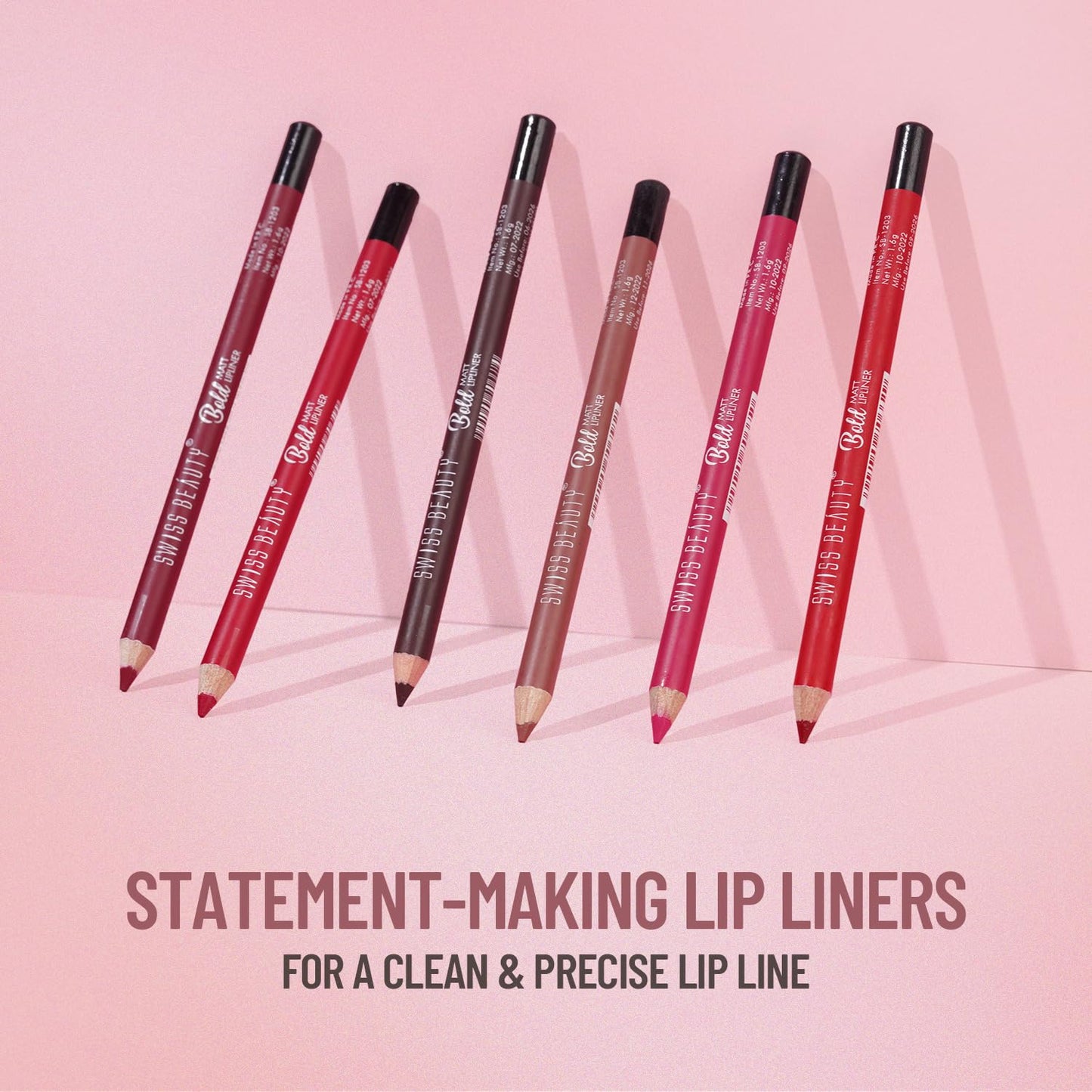 Swiss Beauty Bold Matt Lip Liner - Multicolour