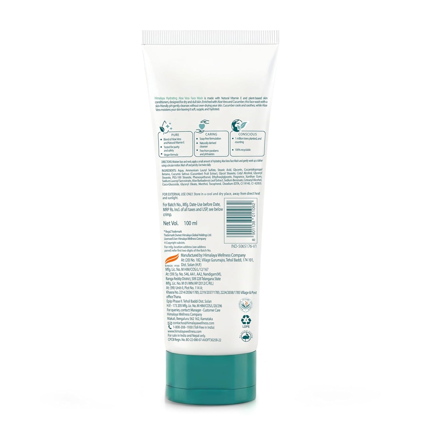 Himalaya Moisturizing Aloe Vera Face Wash 100 ml