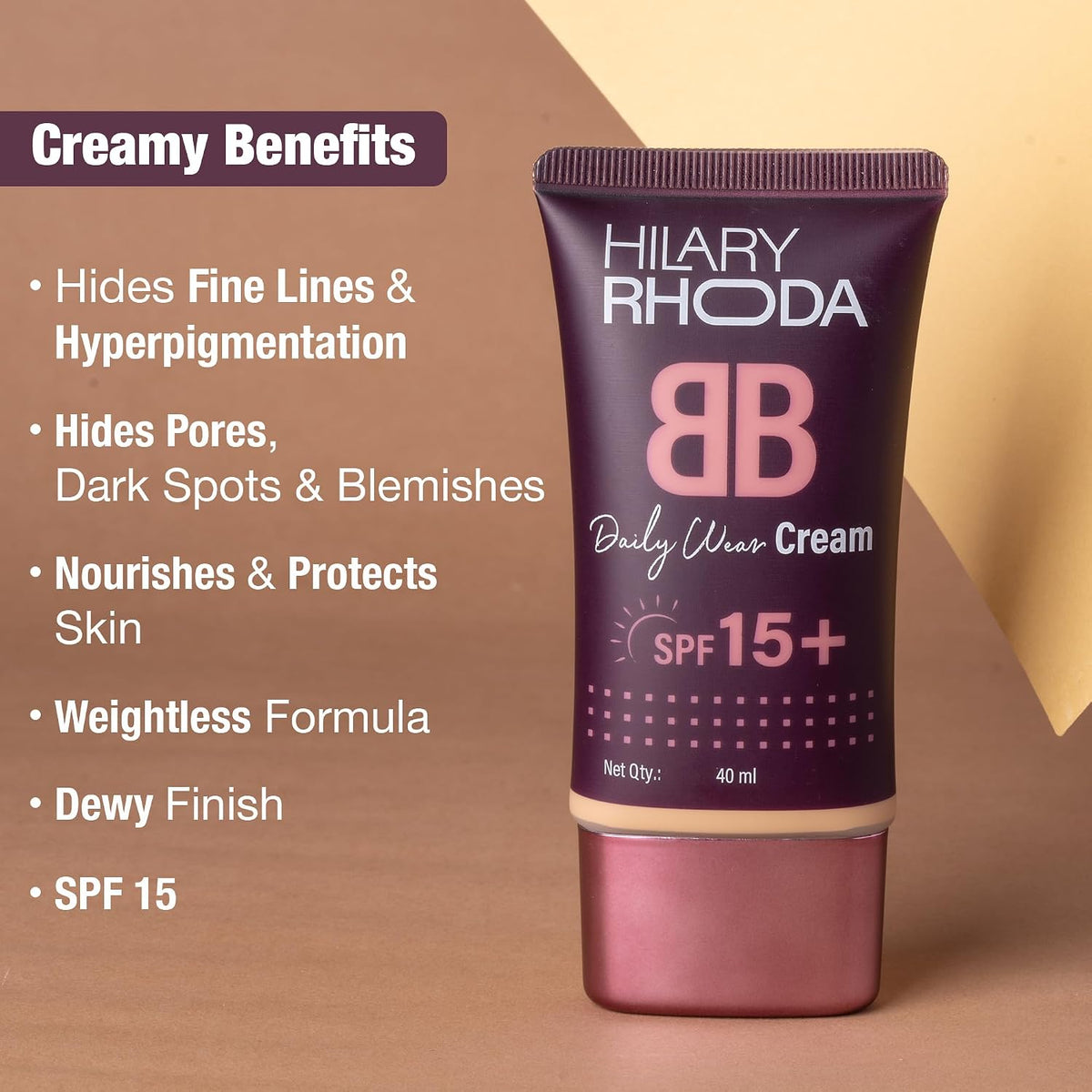 HILARY RHODA B.B DAILY WEAR CREAM SPF 15+ 03 NUDE BEIGE