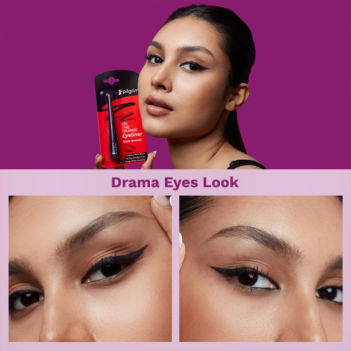 Pilgrim Oh The Drama! Black Scandal Intense Matte Eyeliner 3.5 MILLI_LITRE