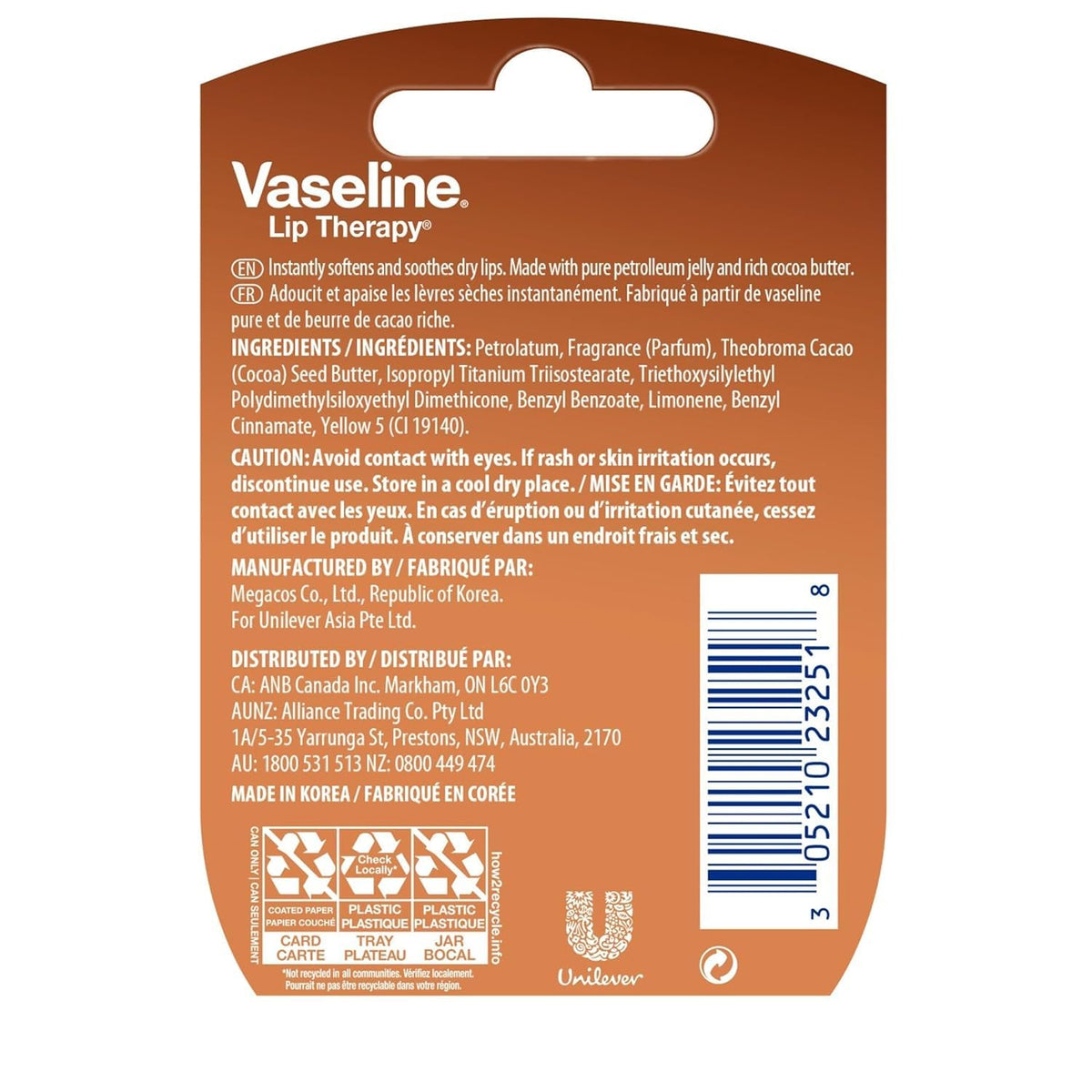 Vaseline Cocoa Butter Lip Therapy 7 GRAM
