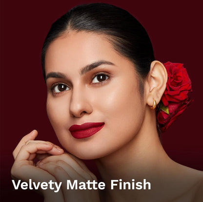 Pilgrim Matte Bullet Lipstick Intense Colour Transferproof & Smudgeproof Ruby Revolt-25 4.2 GRAM