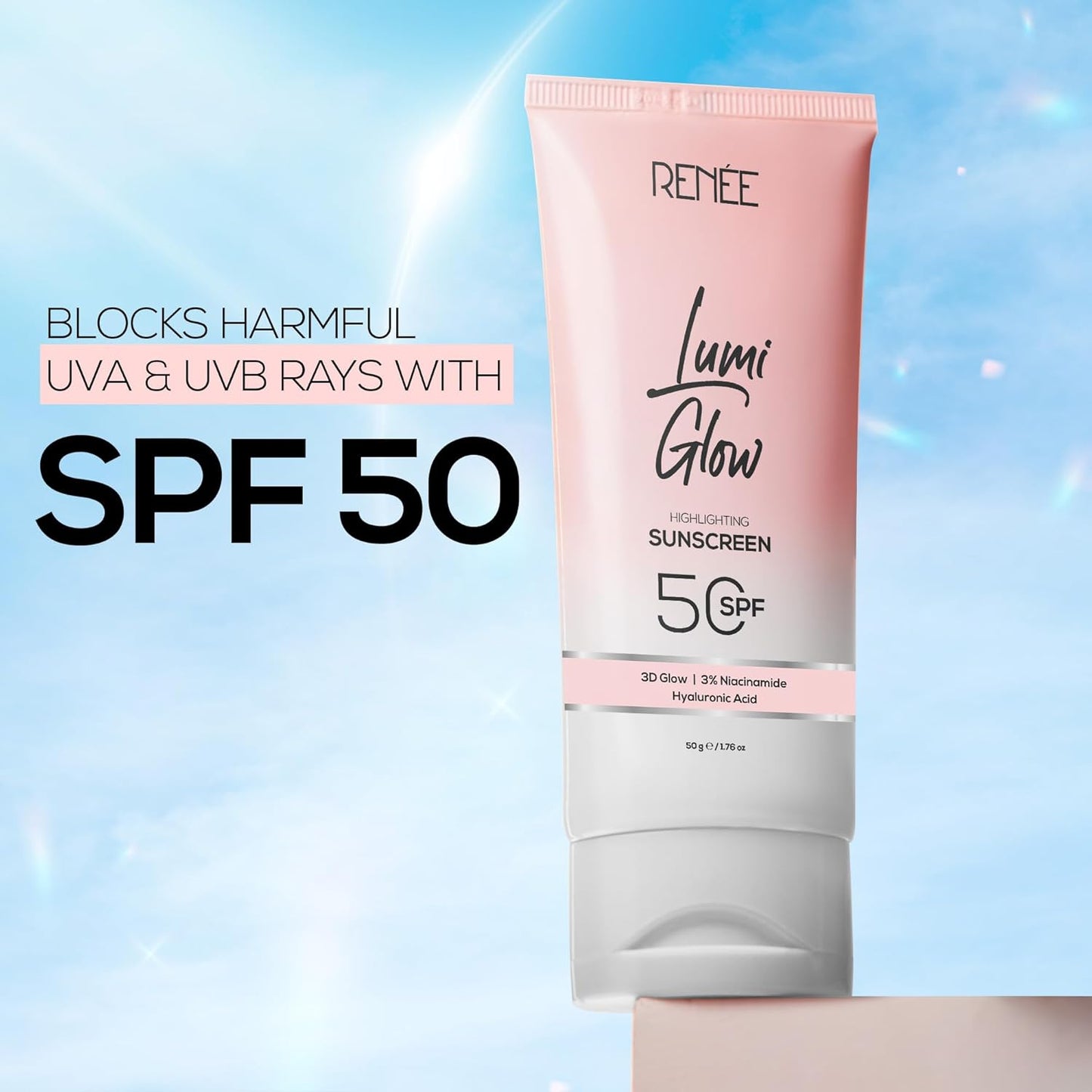 RENEE Lumi Glow HIGHLIGTING SUNSCREEN CREAM SPF 50 50 g