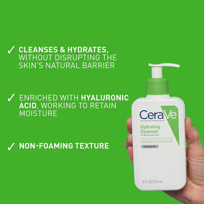 Cerave Fragrance Free Hydrating Cleanser For Normal To Dry Skin 236 ml