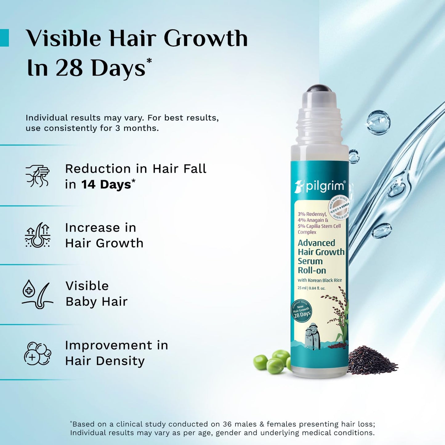 PILGRIM Advance Hair Growth Serum Roll - on
