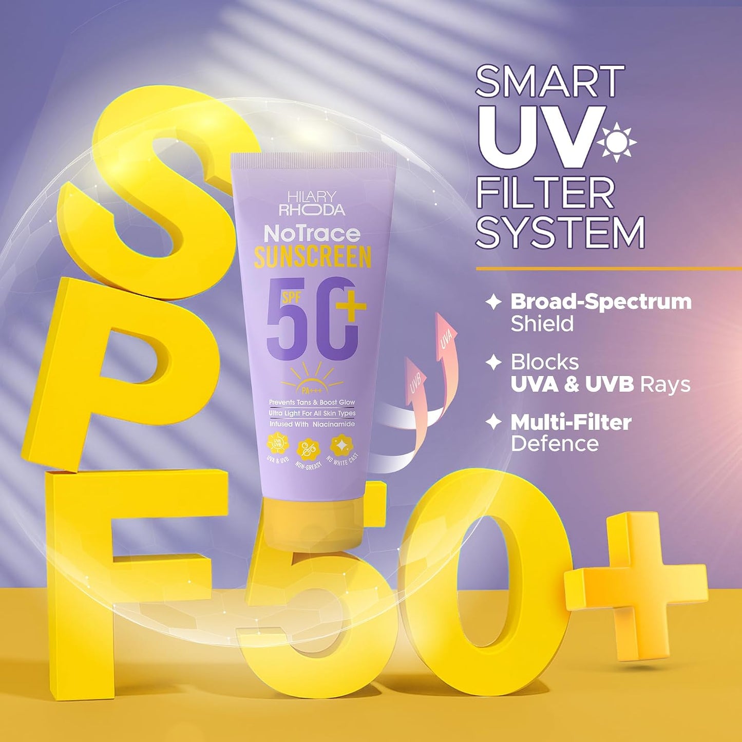 HILARY RHODA SPF 50 + NoTrace SUNSCREEN 50 GRAM