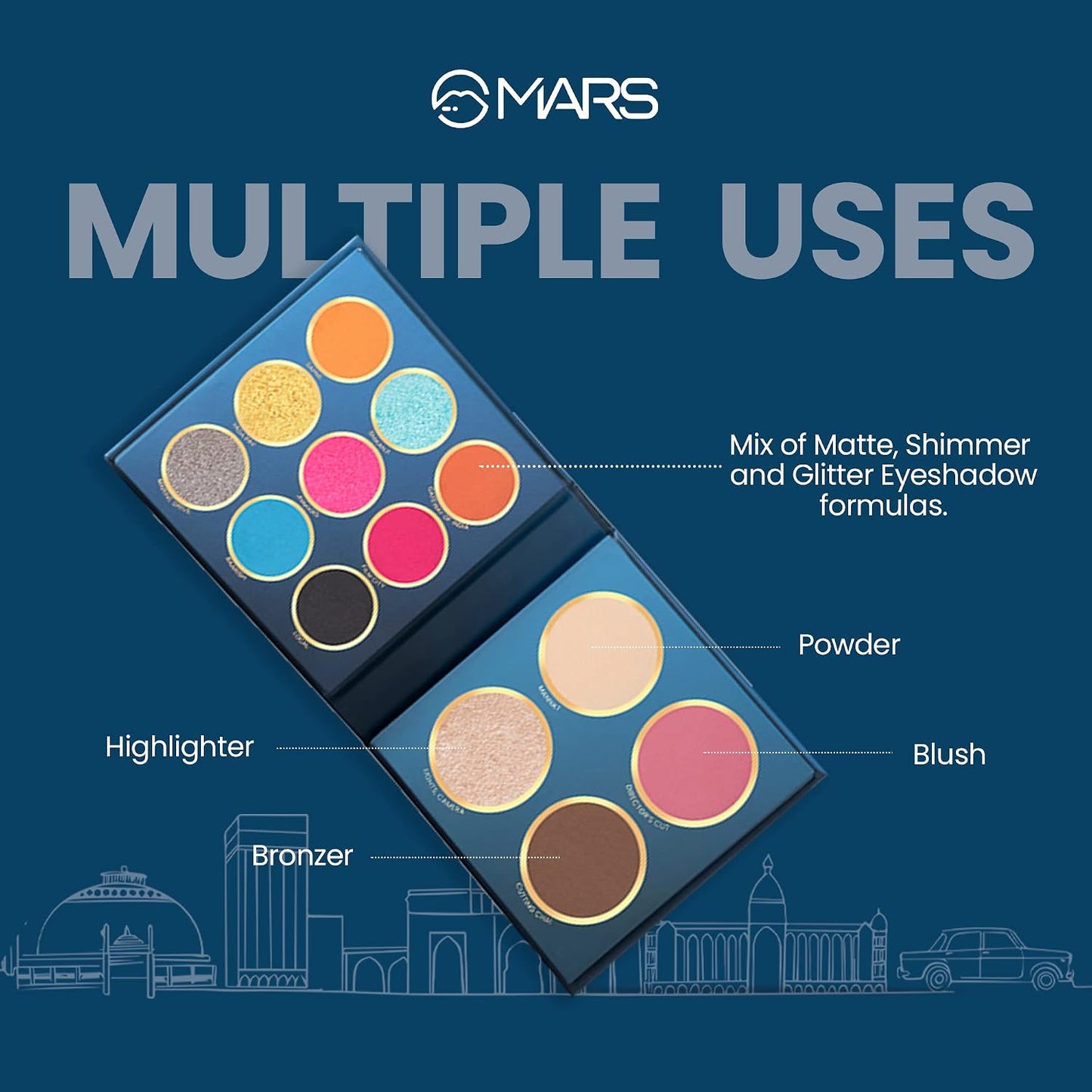 MARS Kolkata THE CITY PARADISE Makeup Kit - Multicolor 16 G