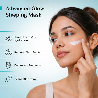 Pilgrim Squalane Glow Sleeping Mask With Hyaluronic Acid | Smooth, Supple & Radiant Skin 50 GRAM