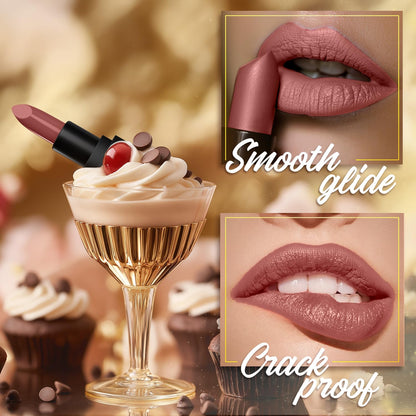 Facescanada Matte Velvet Touch Lipstick - Fierce Brown 17