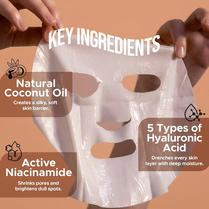 HILARY RHODA FACIAL SHEET MASK COCONUT