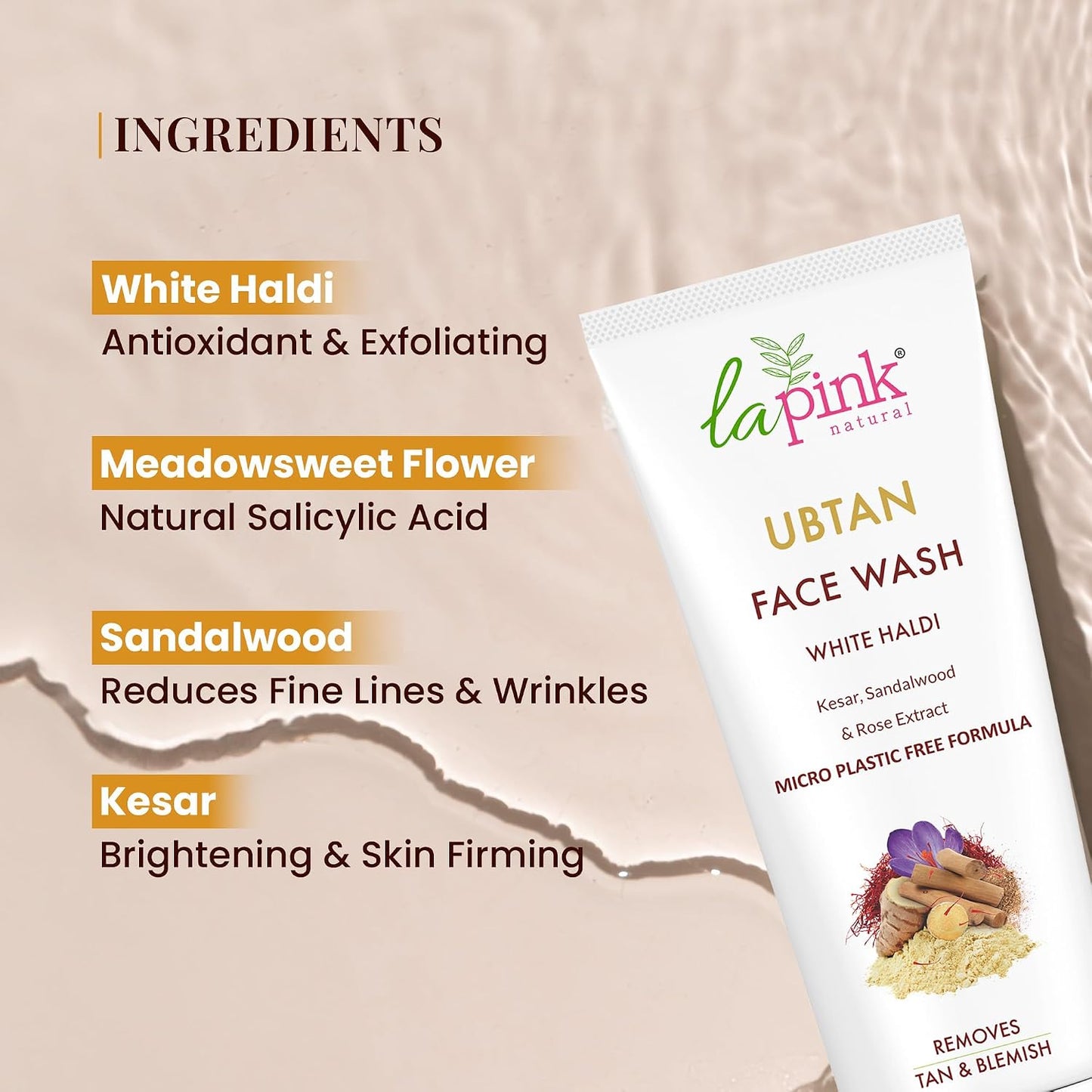 La Pink Ubtan White Haldi Face Wash 100 ml