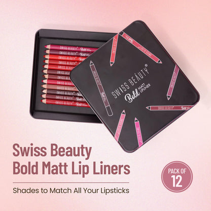 Swiss Beauty Bold Matt Lip Liner - Multicolour