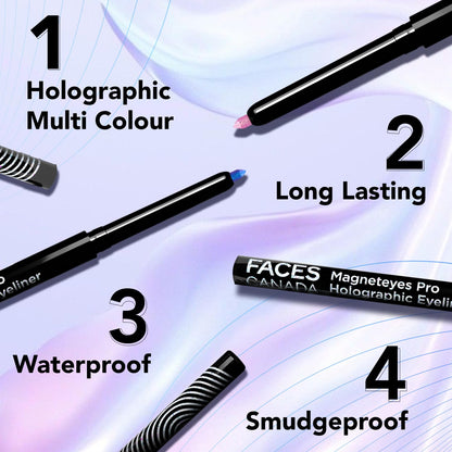Faces Canada Magnet eyes Pro Holographic Eyeliner , Waterproof & Smudge proof 0.25 g