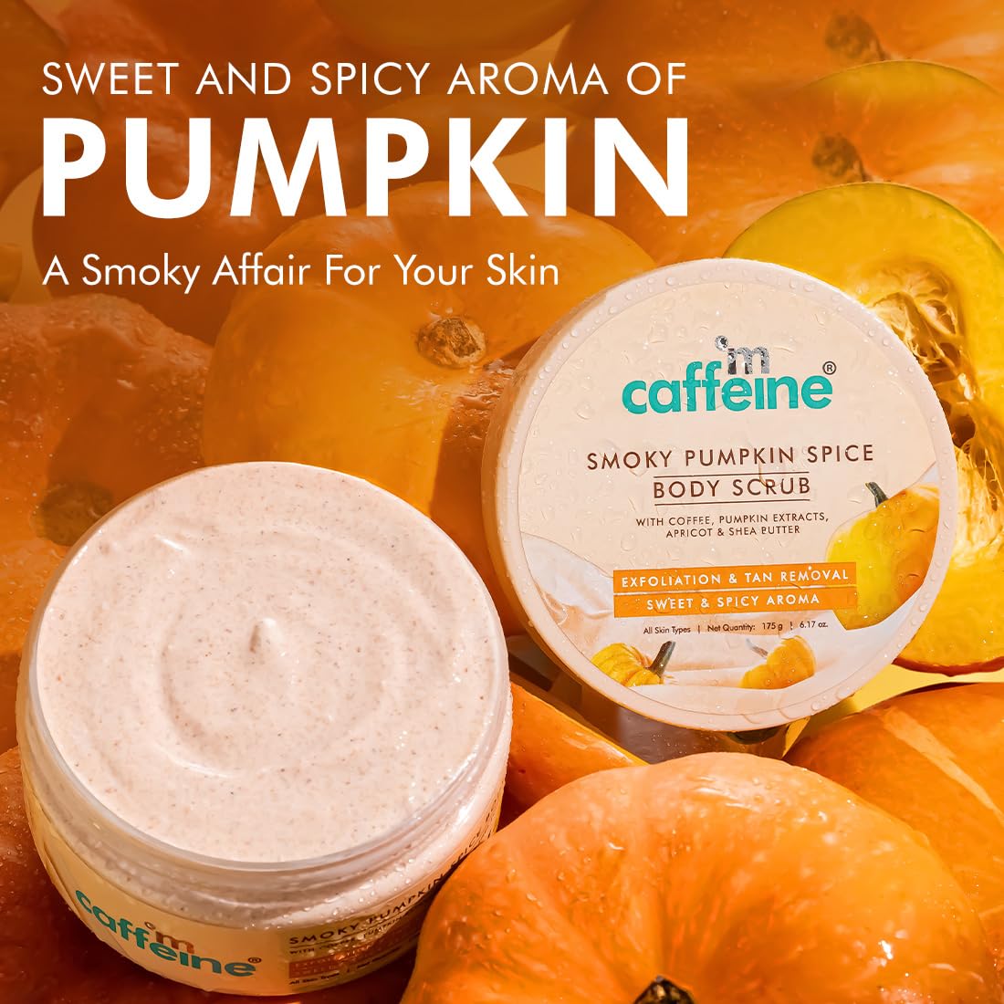 mCaffeine Smoky Pumpkin Spice Body Scrub & Exfoliators 175 g