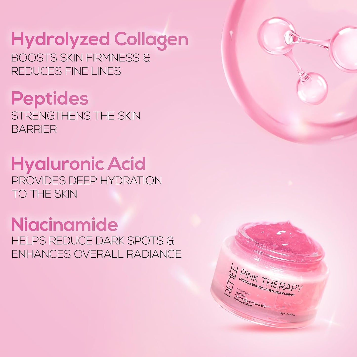 RENEE PINK THERAPY HYDROLYZED COLLAGEN JELLY CREAM - 15g