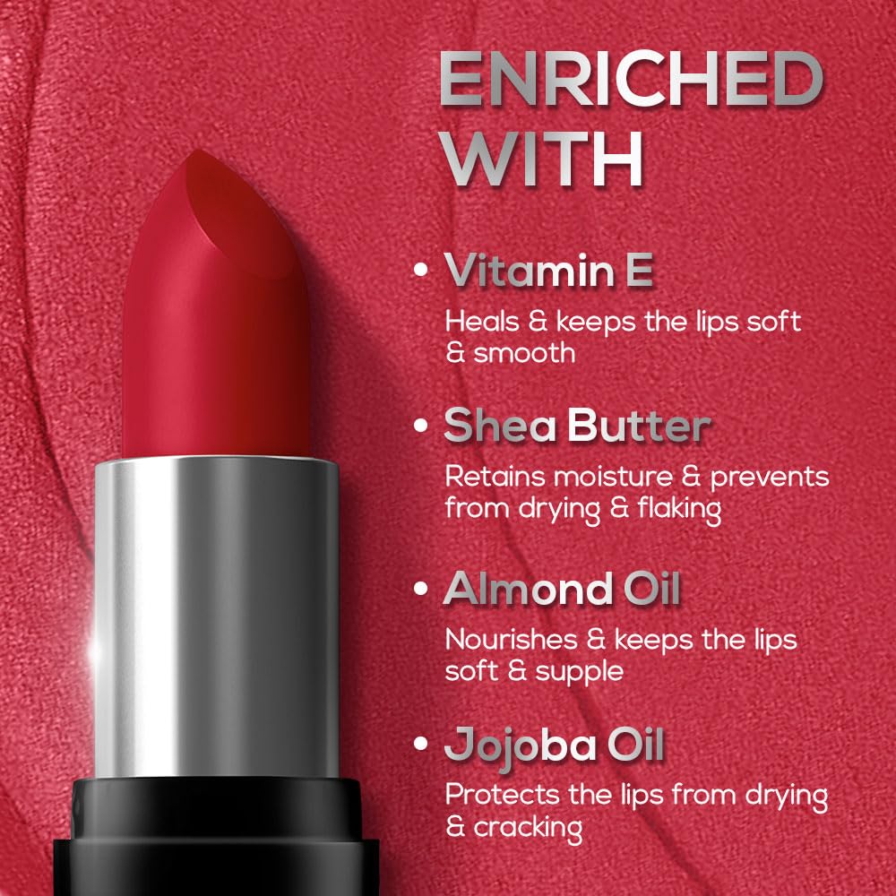 RENEE PRIME MATTE HD LIPSTICK - 02 RUSTIC RED