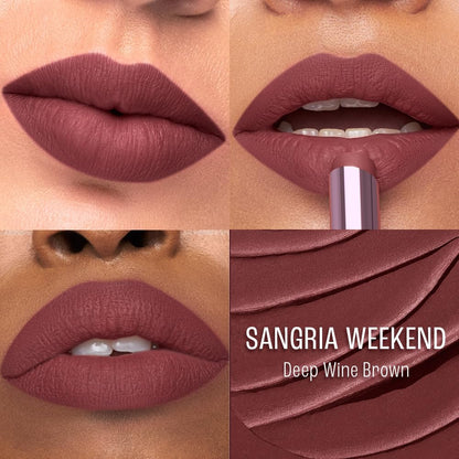 LAKME 9 TO 5 MATTE SLIM STICK LIP TATTOO MM3 SANGRIA WEEKEND