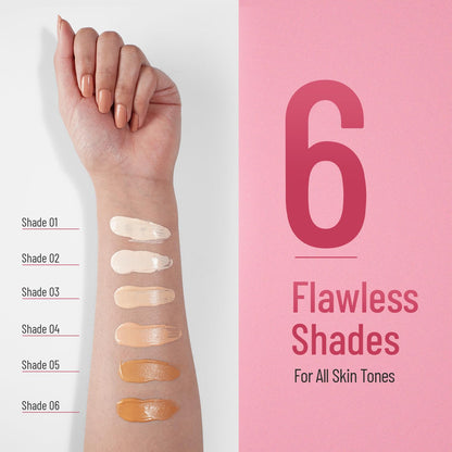 Swiss Beauty Matte Shiny Pearl Water Drop Blemish Long Lasting Balm Bb Liquid Foundation - Shade 02 40 ml