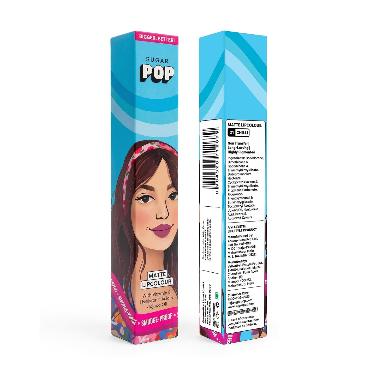 Sugar Pop 01 Chilli Matte Lipcolour 1.600000024 MILLI_LITRE