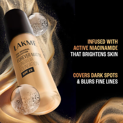LAKME FOREVER MATTE LONGWEAR FOUNDATION SPF 15 - Cool Ivory 25 ml