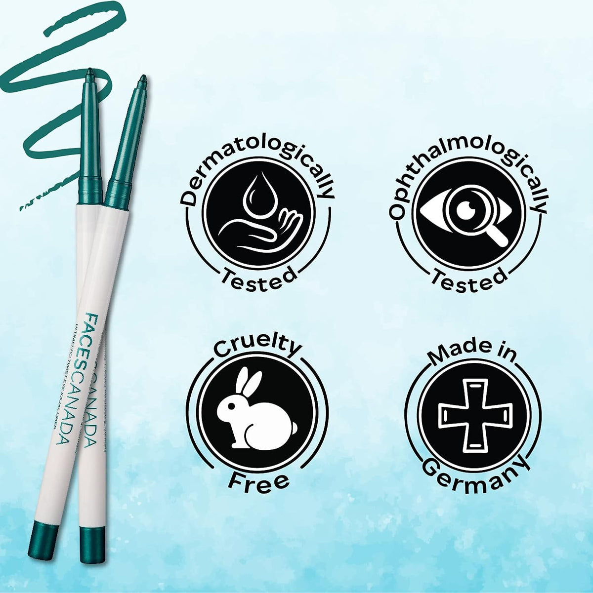 Faces Canada Twist Eye Kajal Waterproof Color Pen With Soft Canauba Wax 0.35 gm