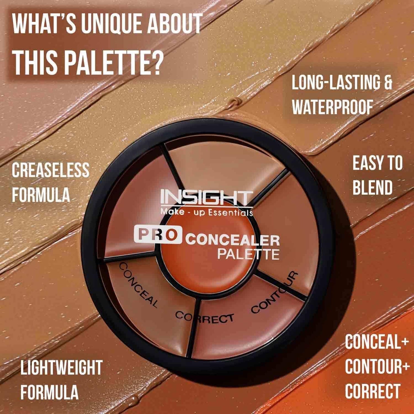Insight Cosmetics Pro Concealer Palette - Evens Out Skin Tones - Multicolor 15 g