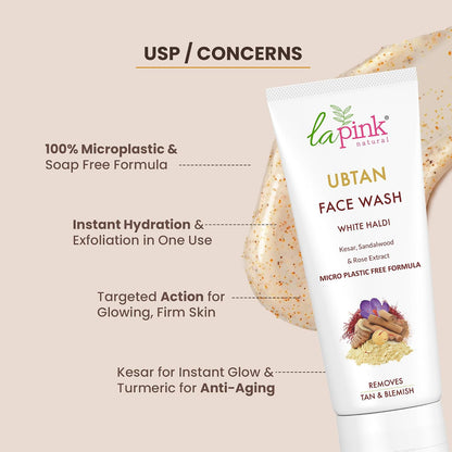 La Pink Ubtan White Haldi Face Wash 100 ml