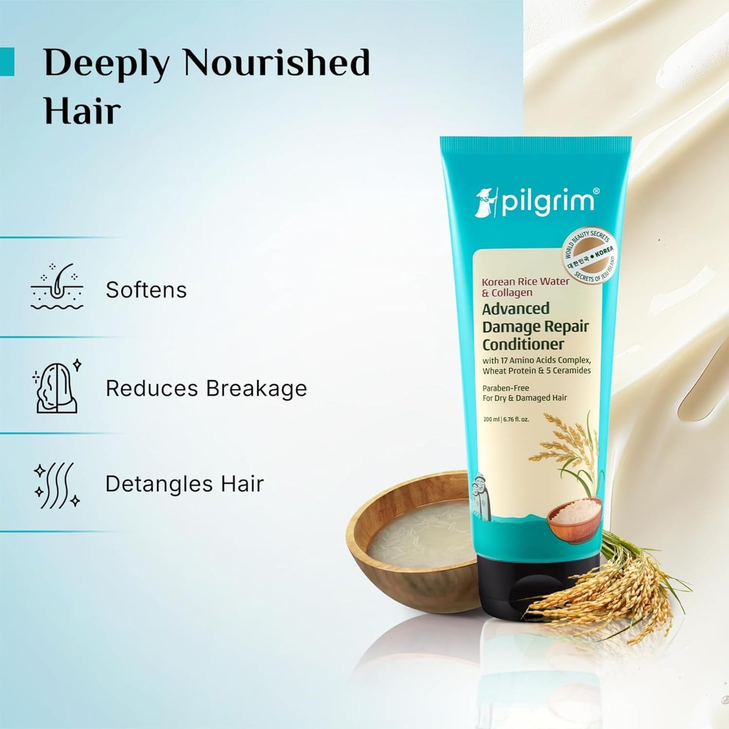 pilgrim Korean Rice Water & Collagen Advanced Damage Repair Conditioner 200 MILLI_LITRE