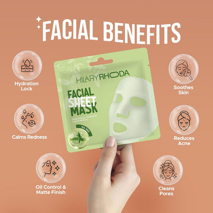 HILARY RHODA FACIAL SHEET MASK TEA TREE