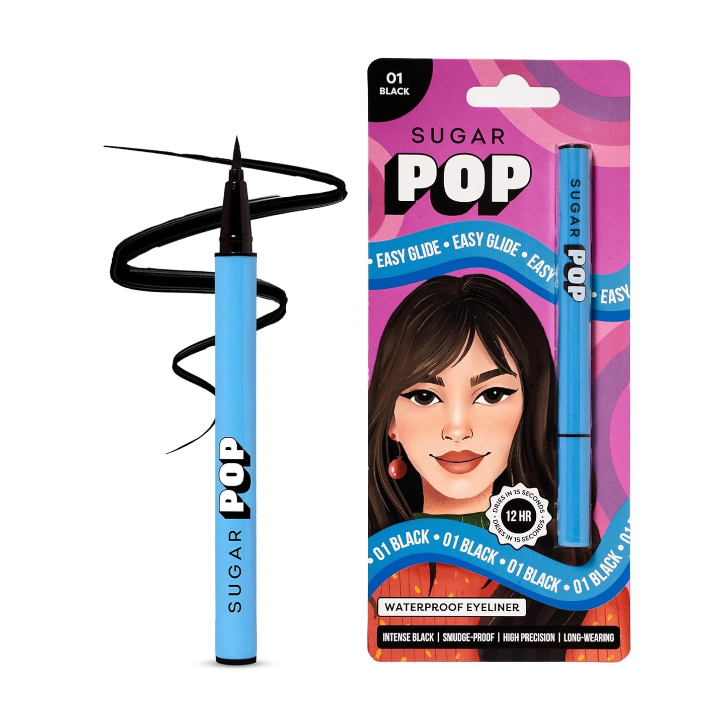Sugar Pop Waterproof Eyeliner Intense Black, Lightweight Smudge - Proof 1.5 MILLI_LITRE