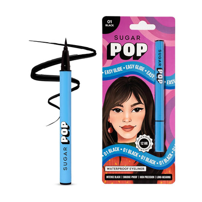 Sugar Pop Waterproof Eyeliner Intense Black, Lightweight Smudge - Proof 1.5 MILLI_LITRE
