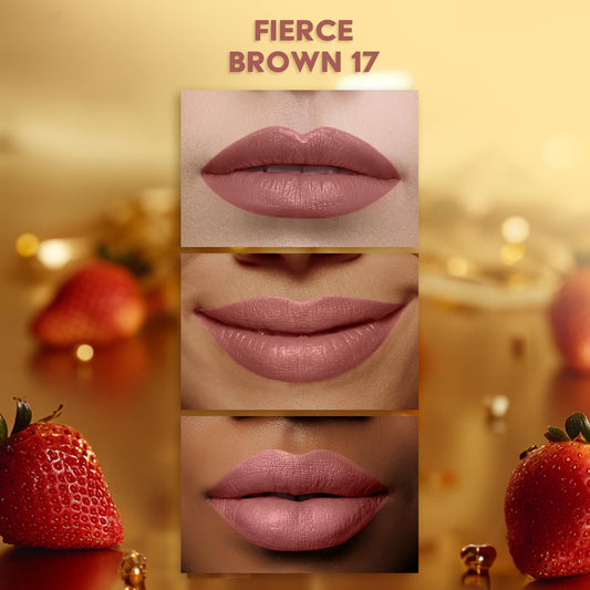 Facescanada Matte Velvet Touch Lipstick - Fierce Brown 17