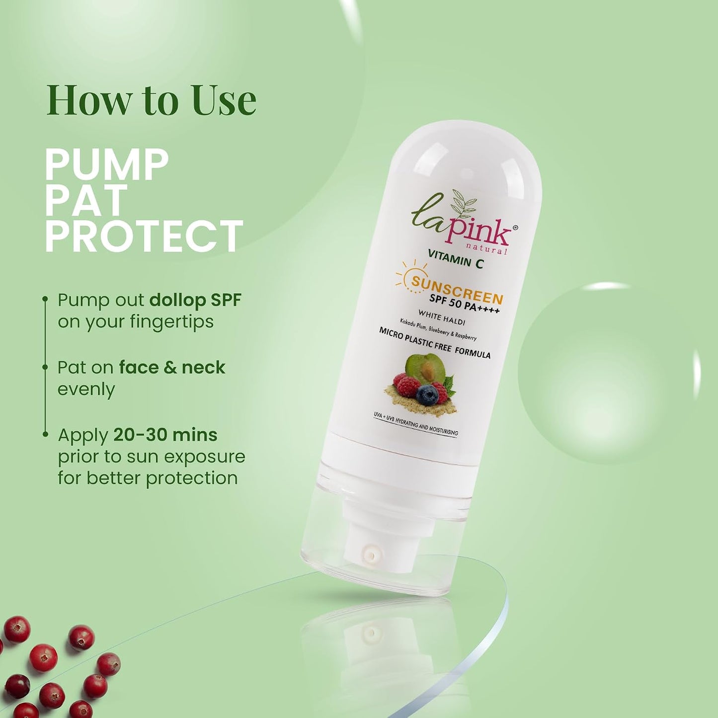 La Pink Vitamin C Spf 50 Pa++++ White Haldi Sunscreen 50 g
